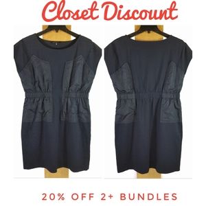 Elie Tahari Large Navy Comfortable Dress (B)